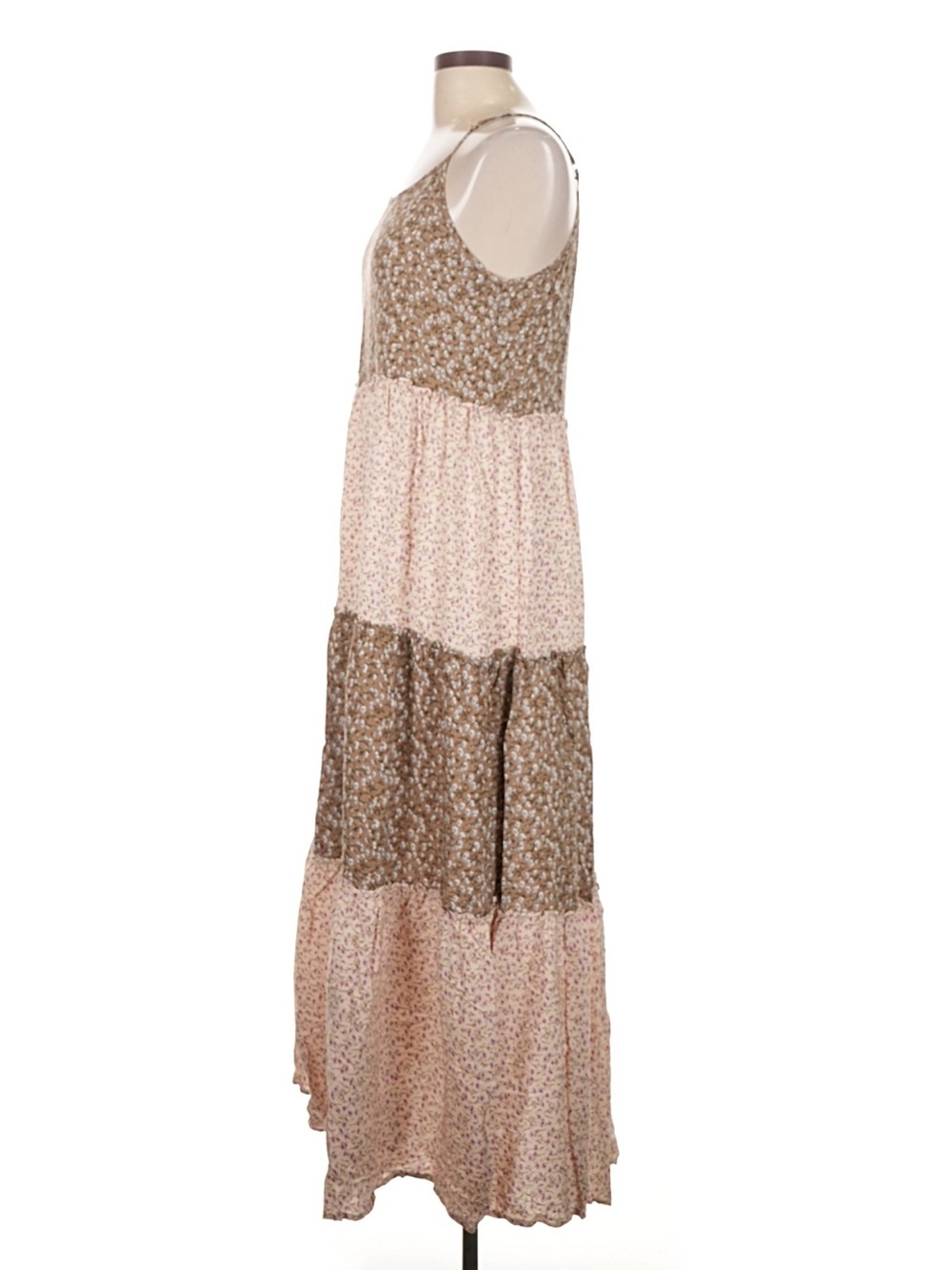 Natural Life Kaia Boho Cottagecore Mixed Floral Print Tiered Maxi Dress• Medium - Picture 7 of 7